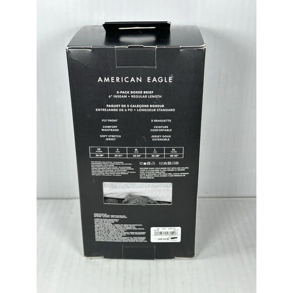 Size XS Mens American Eagle 6" Inch Classic Boxer Brief 5-Pack AEO Underwear - Picture 2 of 2